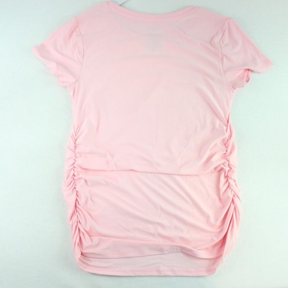 Time and Tru Maternity Short Sleeve Graphic Tee Valentine's Day Pink Red - Picture 4 of 5
